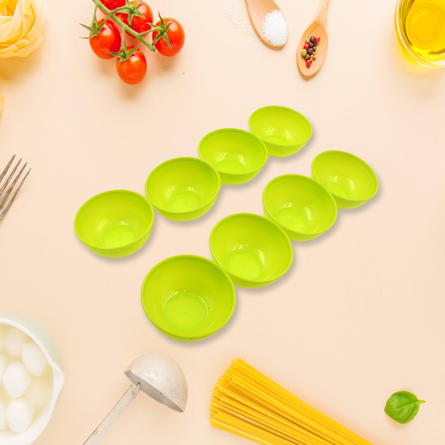 Multipurpose Small Plastic Bowl Katori Microwave Safe Bowl 8 Pcs Set