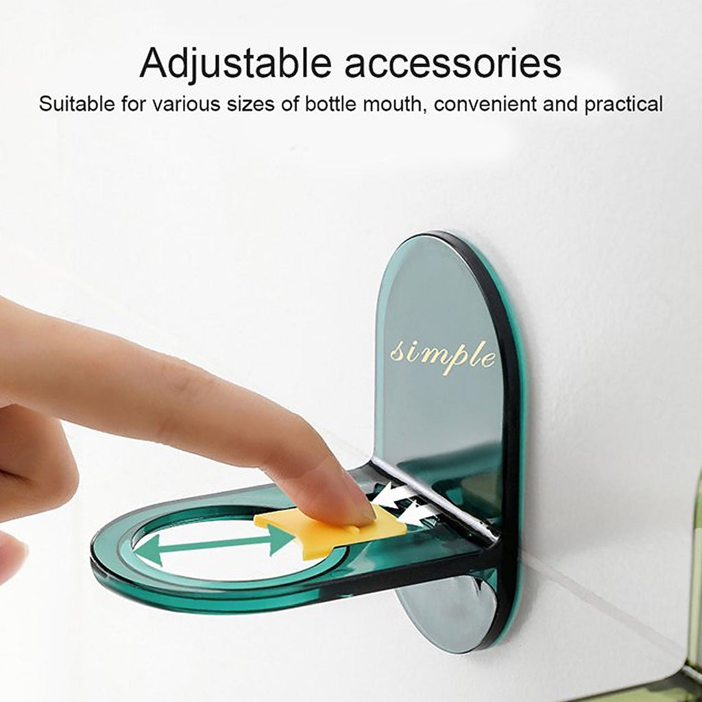 Wall Mounted Shower Gel Bottle Holder L‑Shape Rust Resistant Seamless Hook