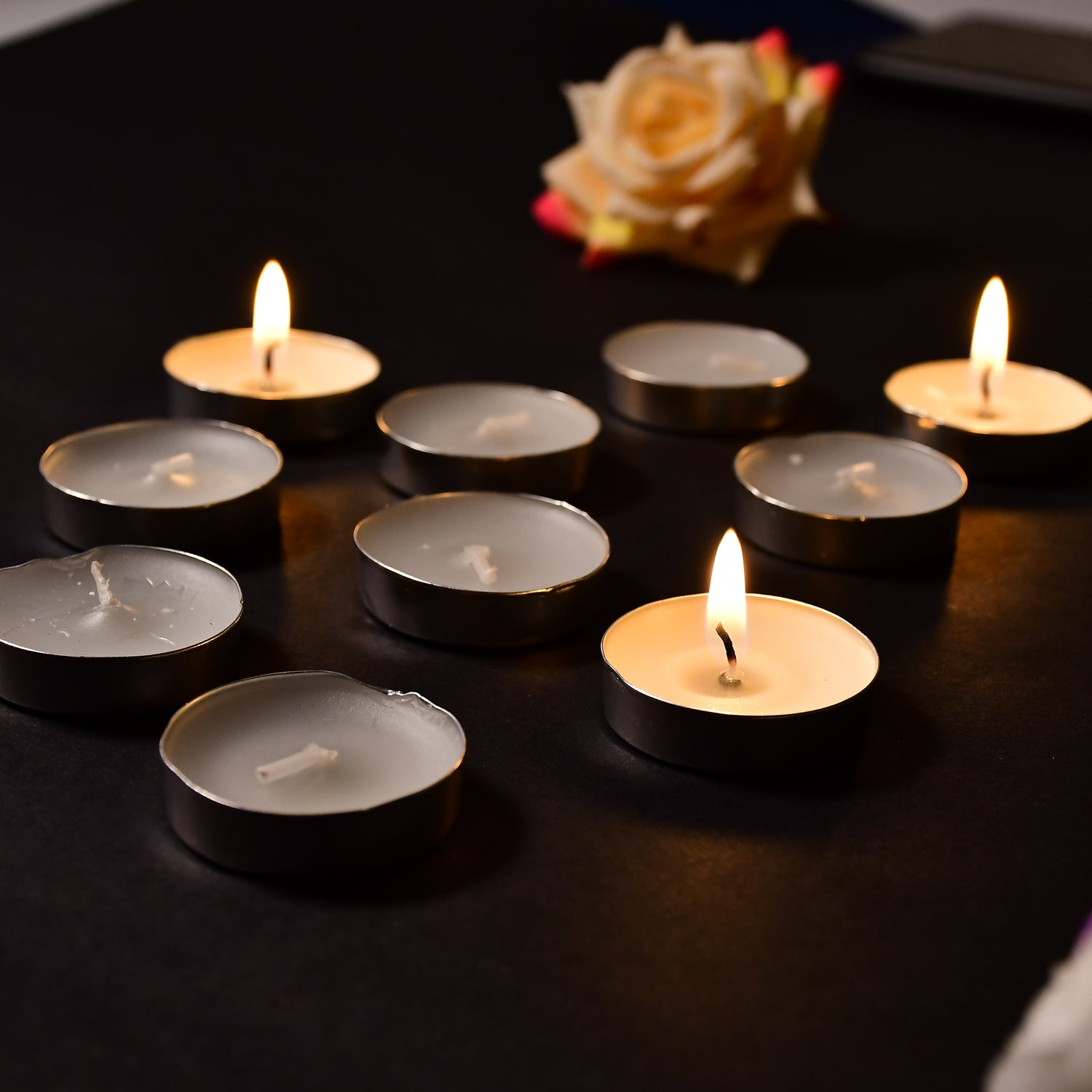Assorted decorative candles, suitable for room and party decoration