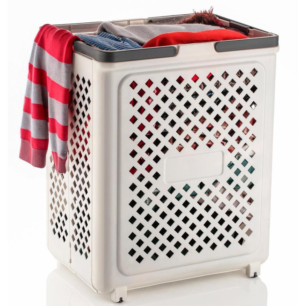 Large Foldable Laundry Basket with Wheels