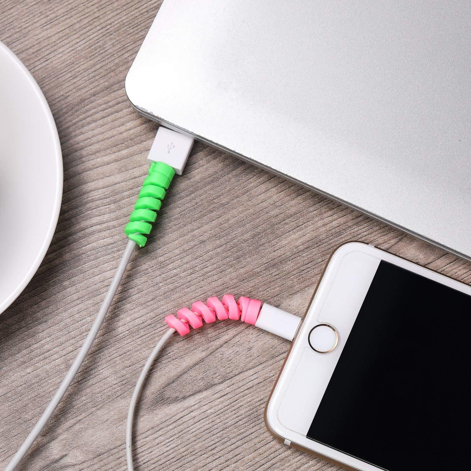 Spiral Charger Cable Protector for All Universal Cable (Pack of 10)