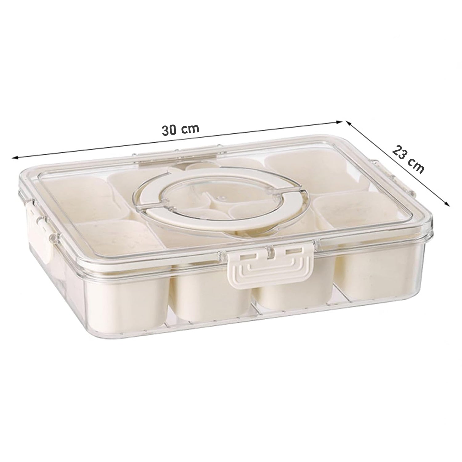 6-Compartment Fridge Storage Box with Lid