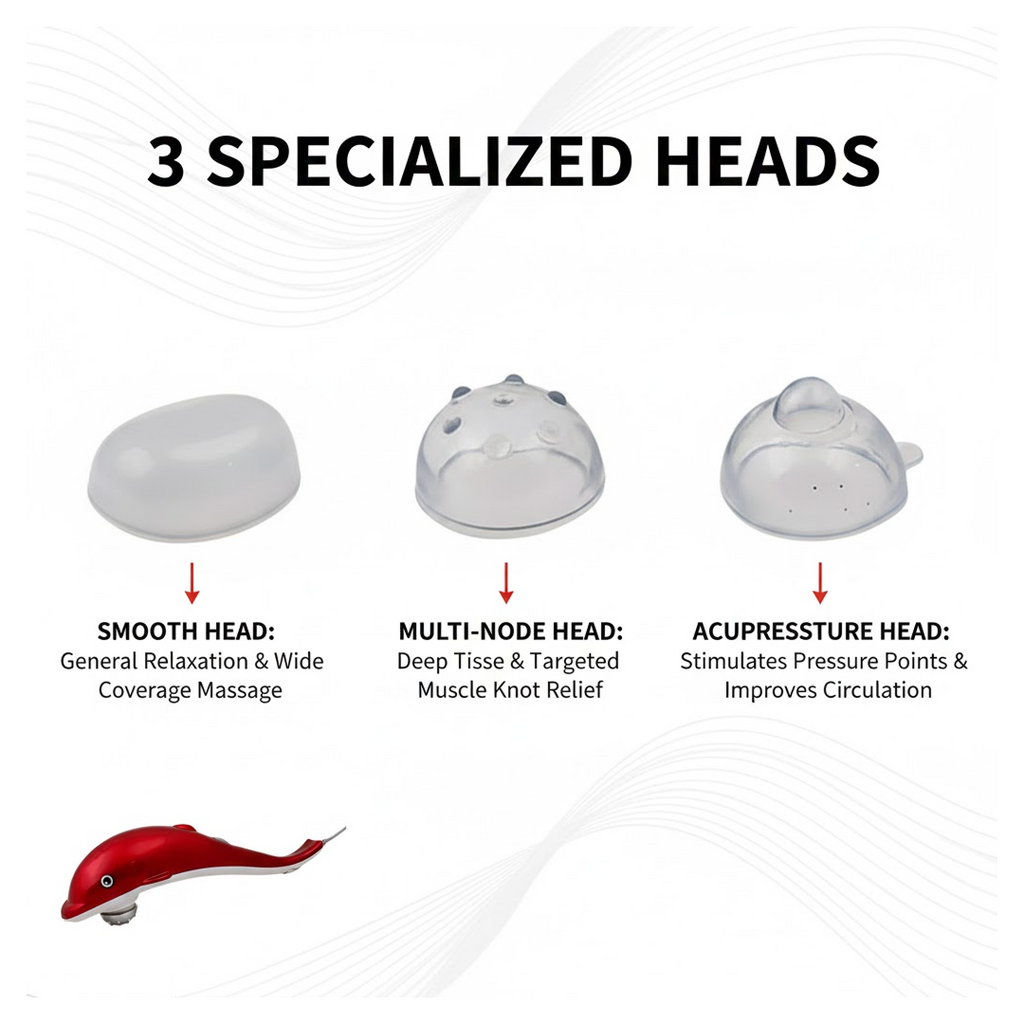 Electric Dolphin Handheld Massager (1 Pc)