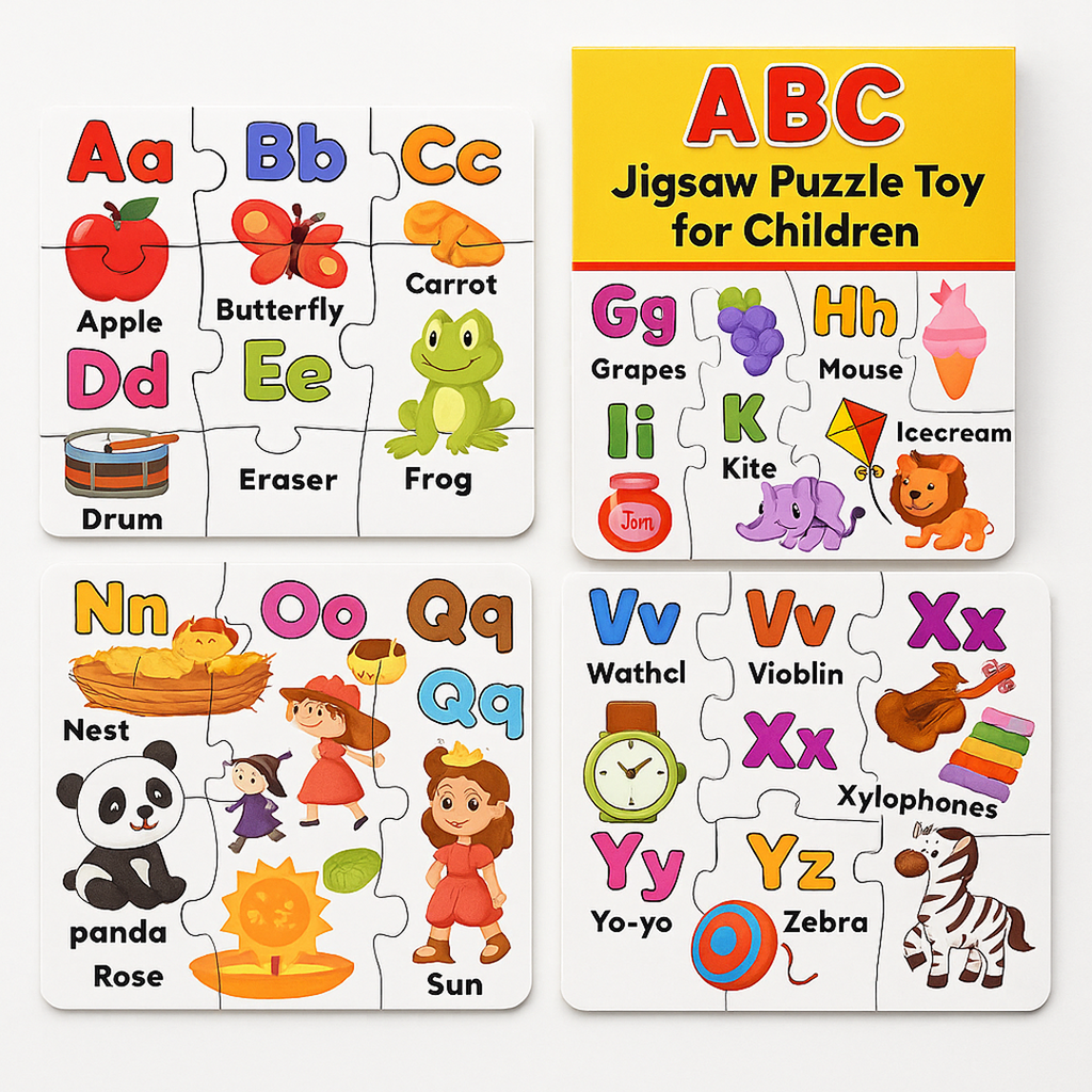 Trendsbazar Jigsaw Puzzle Toy for Children (4-Pcs Pack)