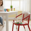 Multicolor Cartoon Design Baby Chair with Metal Backrest Soft Cushion for Kids 4 Pcs