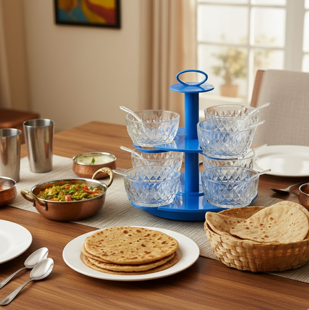 4 in 1 Multipurpose 360 Degree Rotating Pickle Rack Container for Kitchen