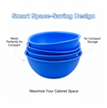 BPA Free Plastic Bowl Set for Cereal Salad Rice Soup Pasta Snack  3 Pc