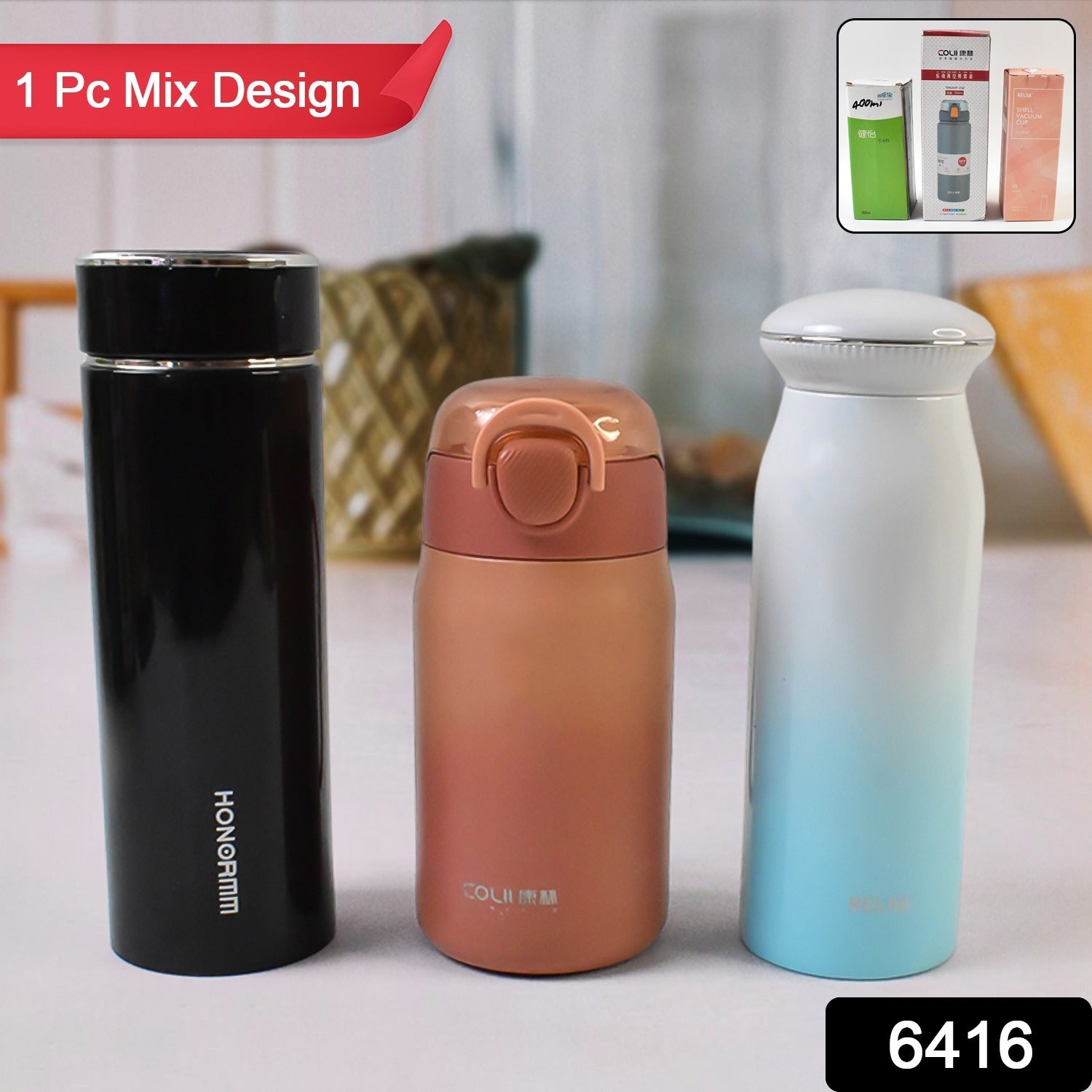 Stainless Steel Vacuum water Bottle 400ML (1 Pc)