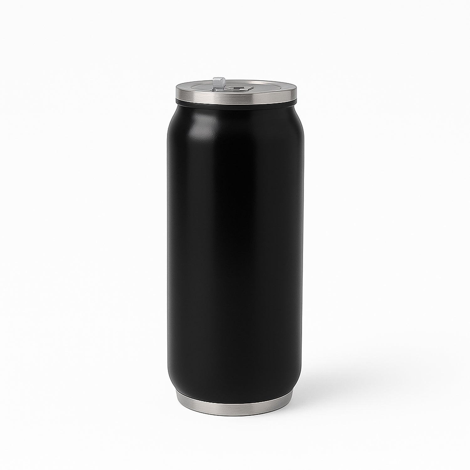 Stainless Steel Can-Shaped Vacuum Flask Built-In Straw 500ml Approx, Tumbler (1 Pc)