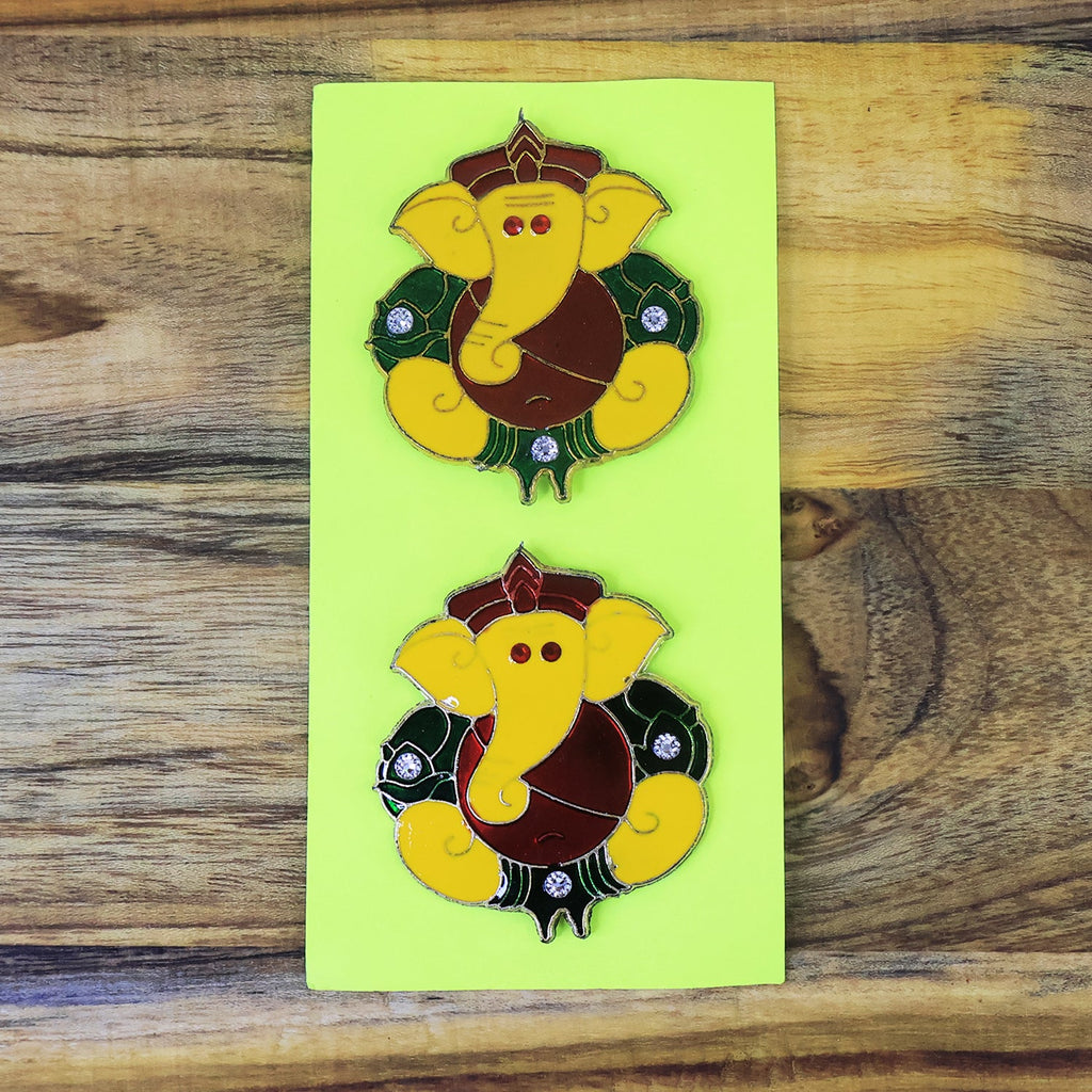 Decorative Lord Ganesha Wall Hanging Stickers (2 Pc)