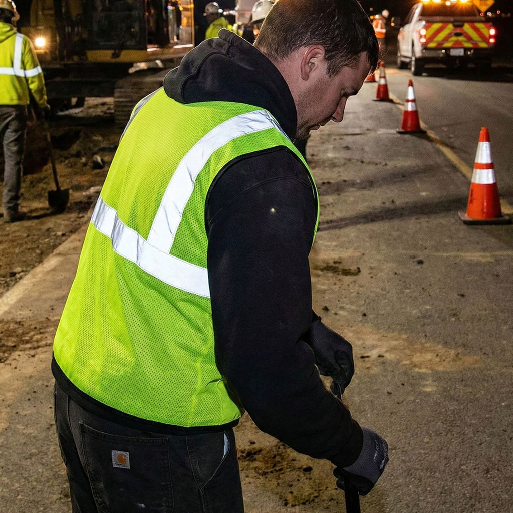 Green Safety Jacket for Construction Protection